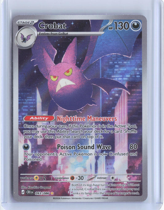 Crobat 093/086 Holo Illustration Rare Chaos Rising Pokemon