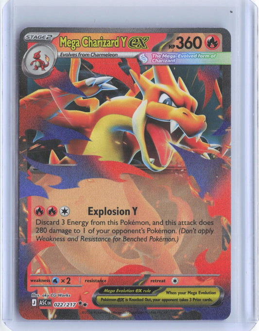 Mega Charizard Y ex 022/217 Double Rare Ascended Heroes Pokemon Holo