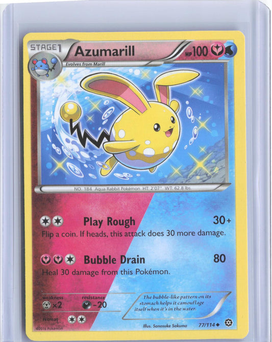 Azumarill 77/114 Uncommon Steam Siege Pokemon TCG Card