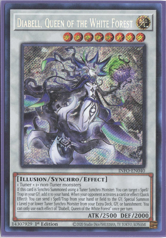 Diabell, Queen of the White Forest INFO-EN040 The Infinite Forbidden Yu-Gi-Oh 1st Edition
