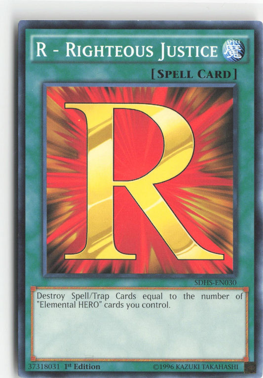 R - Righteous Justice SDHS-EN030 Structure Deck: HERO Strike Yu-Gi-Oh 1st Edition