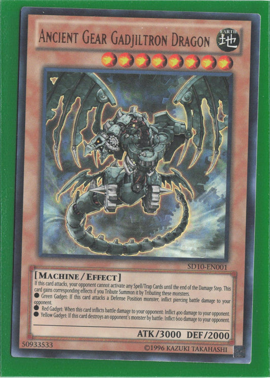 Ancient Gear Gadjiltron Dragon SD10-EN001 Structure Deck: Machine Re-Volt Yu-Gi-Oh Unlimited