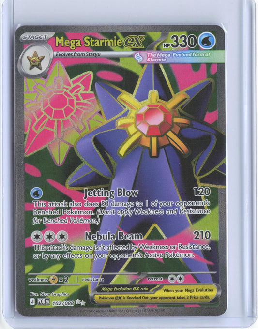 Mega Starmie ex 102/088 Ultra Rare Perfect Order Pokemon Holo