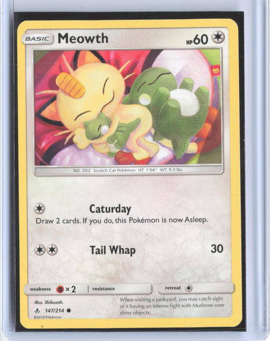 Meowth 147/214 Common Unbroken Bonds Pokemon