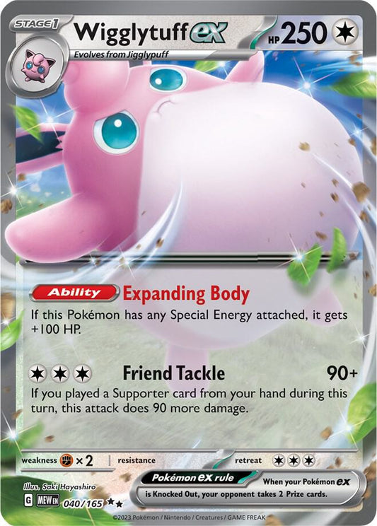 Wigglytuff ex - 040/165 - SV: Scarlet & Violet 151 (MEW) Pokémon Card TCG