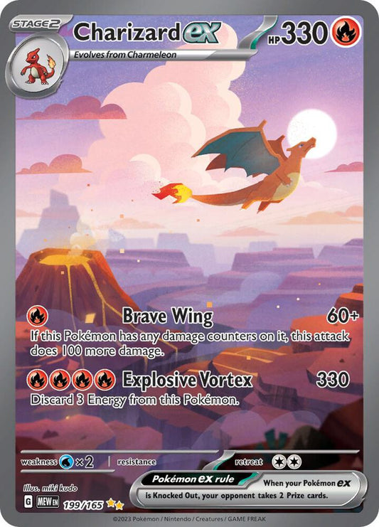 Charizard ex - 199/165 - SV: Scarlet & Violet 151 (MEW) NM