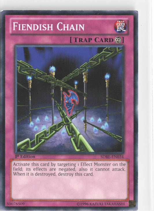 Fiendish Chain SDBE-EN034 Structure Deck: Saga of Blue-Eyes White Dragon Yu-Gi-Oh 1st Edition