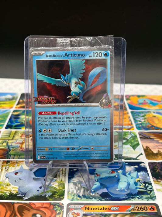 Team Rocket's Articuno 051/182 (Stamped Promo) (Sealed) - SV10: Destined Rivals (DRI) POKÉMON TCG