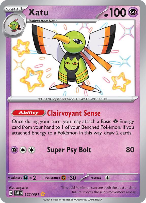 Xatu - 152/091 - SV: Paldean Fates (PAF) Pokémon Card TCG