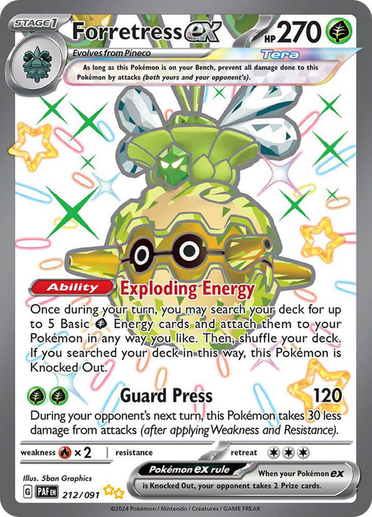 Forretress ex - 212/091 - SV: Paldean Fates (PAF) Pokémon TCG