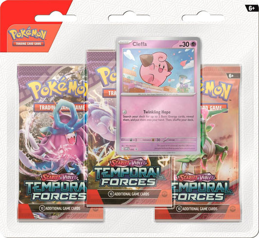 Temporal Forces 3 Pack Blister [Cleffa] - SV05: Temporal Forces (TEF) Pokémon TCG
