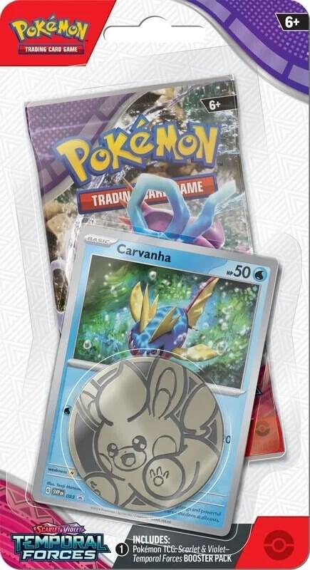 Temporal Forces Single Pack Blister [Carvanha] - SV05: Temporal Forces (TEF) Pokémon TCG