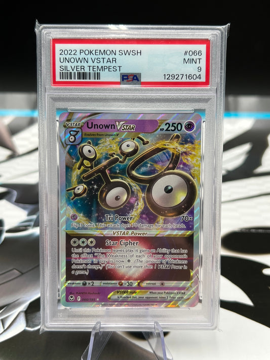PSA 9 Unown VSTAR 066/195 - SWSH12: Silver Tempest (SWSH12) Graded Pokémon TCG