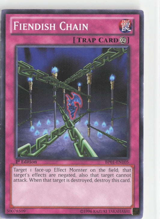 Fiendish Chain (Starfoil) BP01-EN105 Battle Pack: Epic Dawn Yu-Gi-Oh 1st Edition