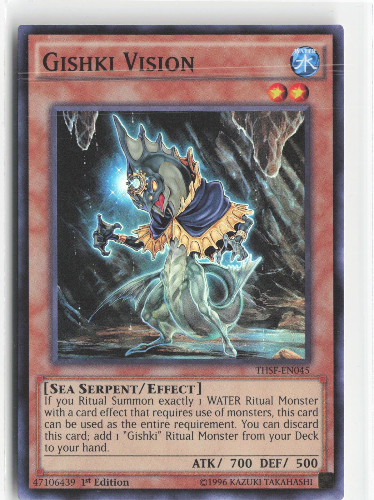 Gishki Vision THSF-EN045 Super Rare The Secret Forces Yu-Gi-Oh 1st Edition