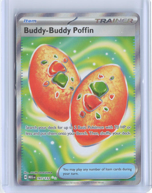 Buddy-Buddy Poffin 167/132 Ultra Rare Mega Evolution Pokemon Holo