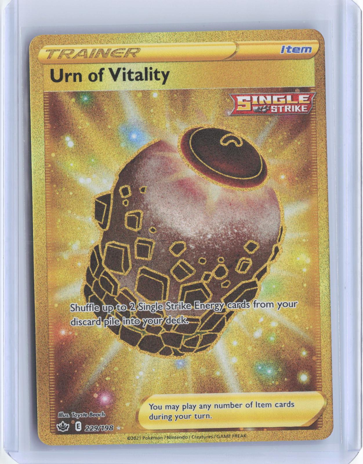 Urn of Vitality 229/198 Secret Rare Chilling Reign Pokemon TCG Card