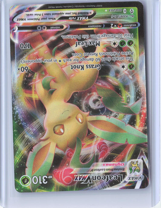 Leafeon VMAX 008/203 Holo VMAX Rare Evolving Skies Pokemon
