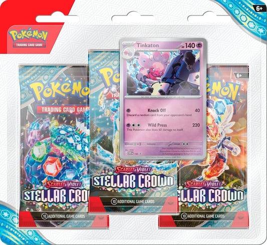 Stellar Crown 3 Pack Blisters [Tinkaton] - SV07: Stellar Crown (SCR) Pokémon TCG