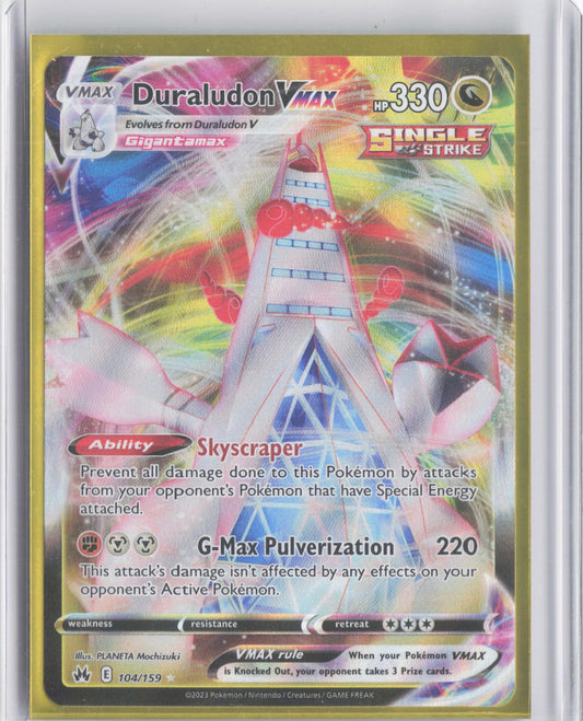 Duraludon VMAX 104/159 Holo VMAX Rare Crown Zenith Pokemon