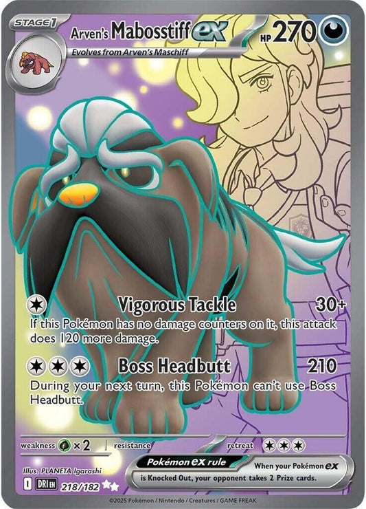 Arven's Mabosstiff ex - 218/182 - SV10: Destined Rivals (DRI) Pokémon TCG