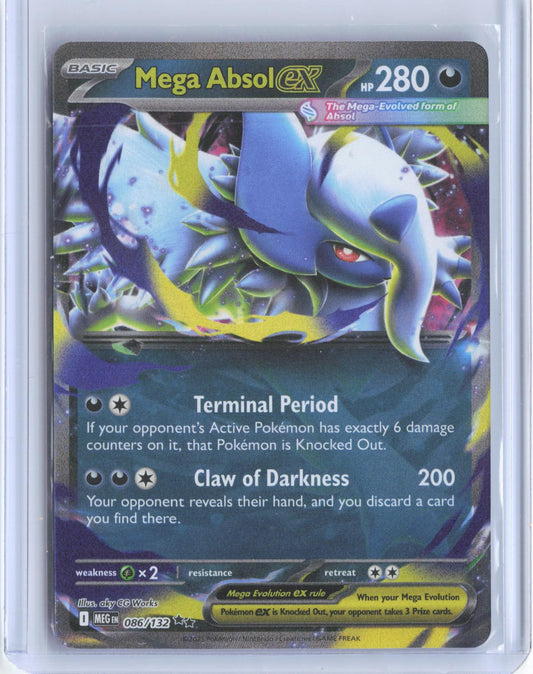 Mega Absol ex 086/132 Double Rare Mega Evolution Pokemon Holo