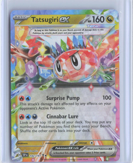 Tatsugiri ex 142/191 Double Rare Surging Sparks Pokemon Holo
