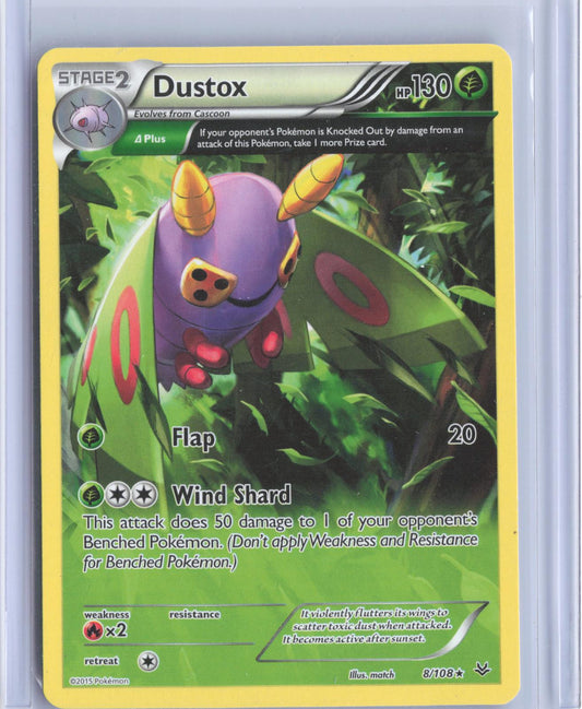 Dustox 8/108 Rare Roaring Skies Pokemon TCG Card