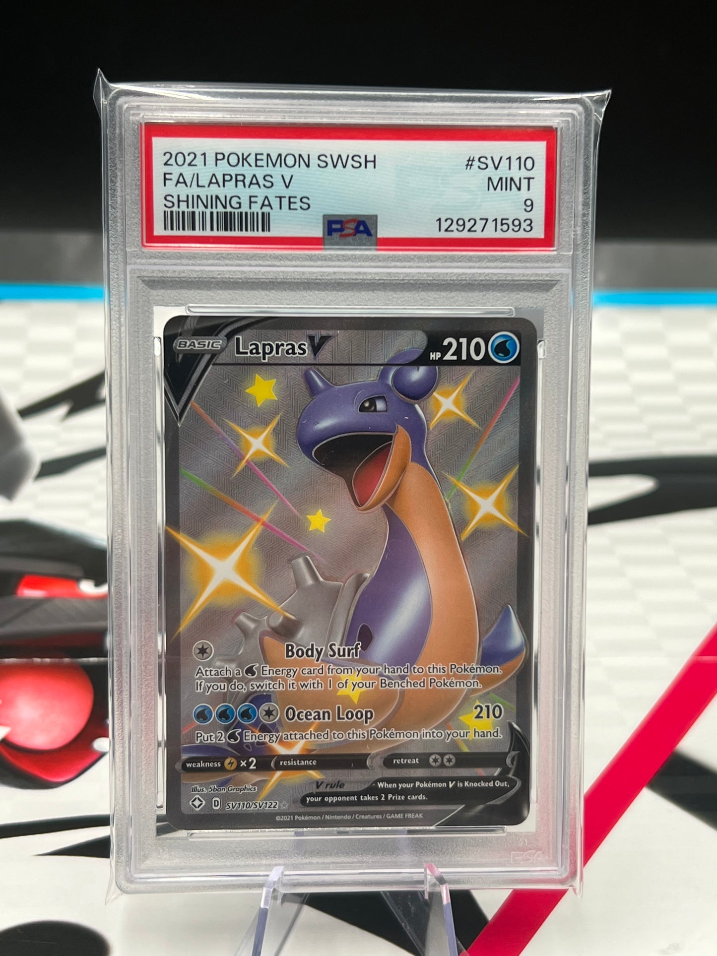 PSA 9 Lapras V SV110/SV122 - Shining Fates: Shiny Vault (SHFSV) Graded Pokémon TCG