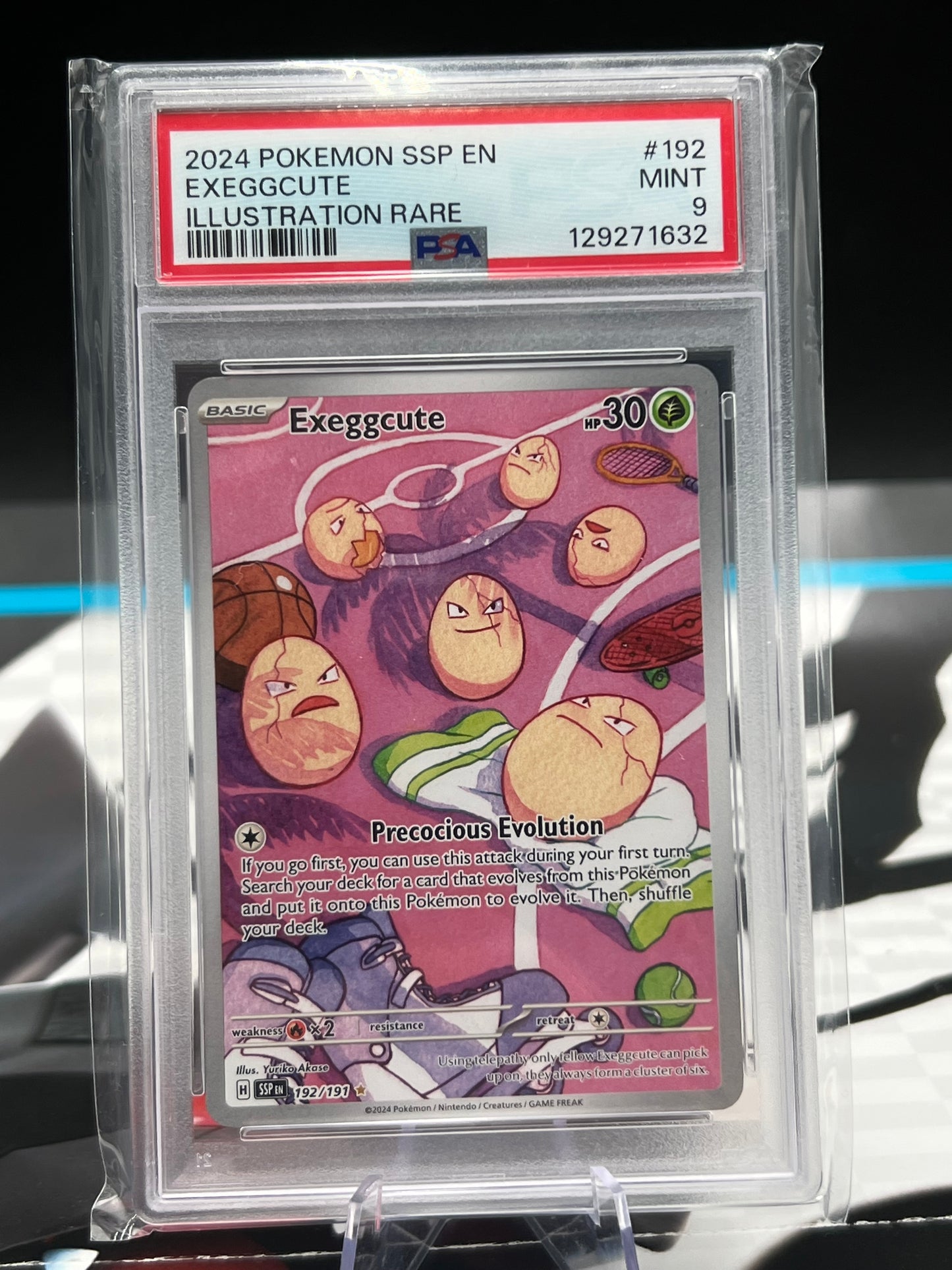 PSA 9 Exeggcute - 192/191 - SV08: Surging Sparks (SSP) Graded Pokémon TCG