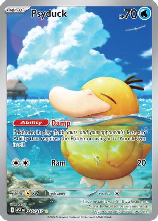 Psyduck 226/217 Illustration Rare Ascended Heroes Pokemon TCG Card
