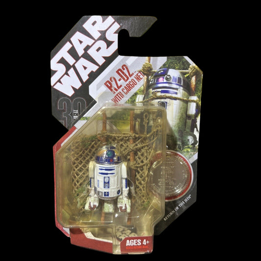 Star Wars R2-D2 W/Cargo Net & Collector Coin #46 Return Of The Jedi 2007 NIB