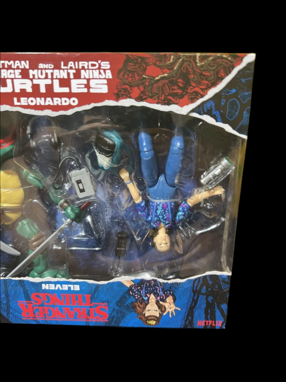 Playmates TMNT Teenage Mutant Ninja Turtles Stranger Things Leonardo Eleven NEW