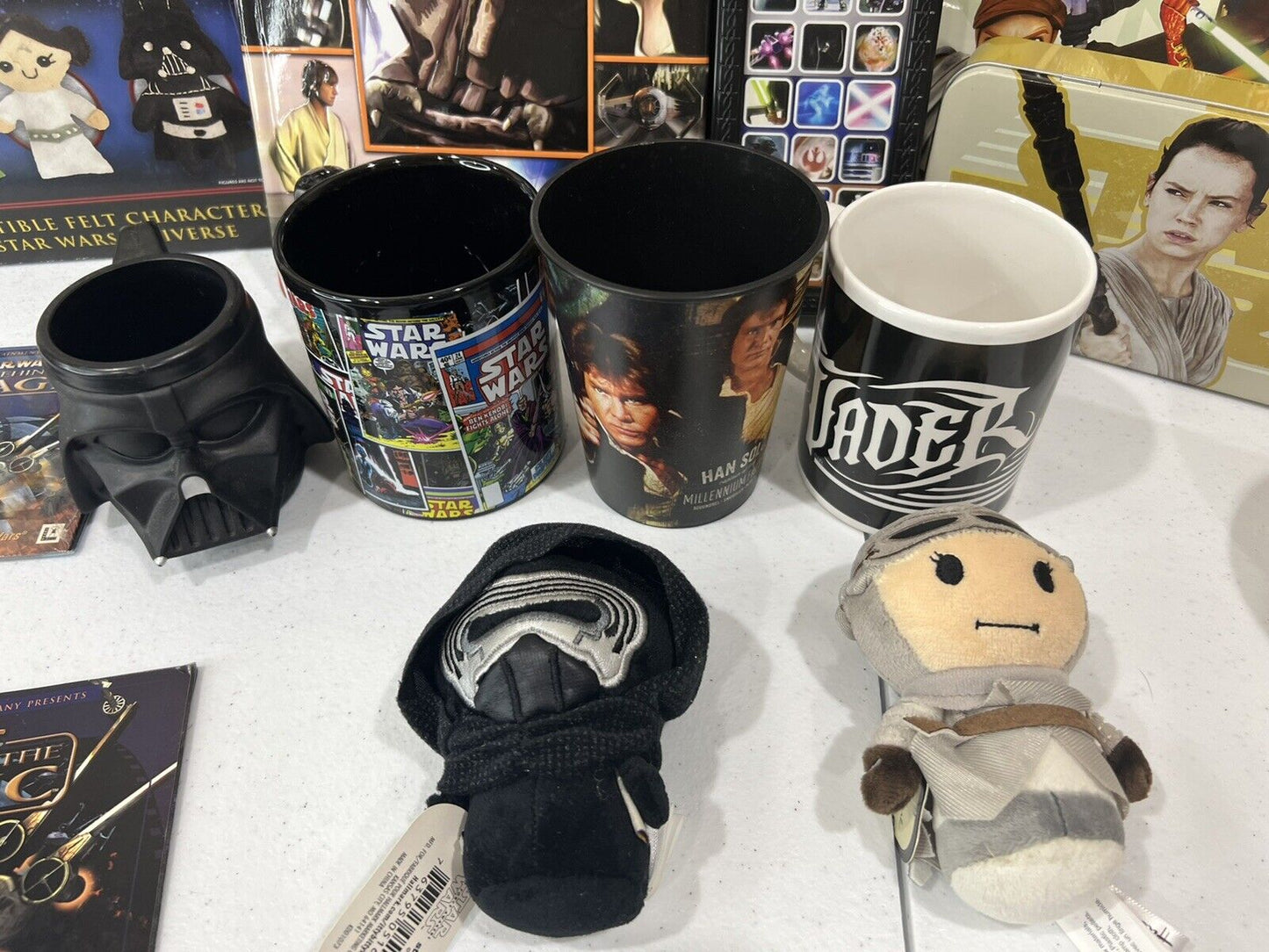 HUGE NEW STAR WARS LOT! BOBBLE HEAD, bb-8 CLOCK SEWING KIT AND MORE! BEST GIFT!