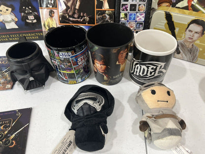 HUGE NEW STAR WARS LOT! BOBBLE HEAD, bb-8 CLOCK SEWING KIT AND MORE! BEST GIFT!
