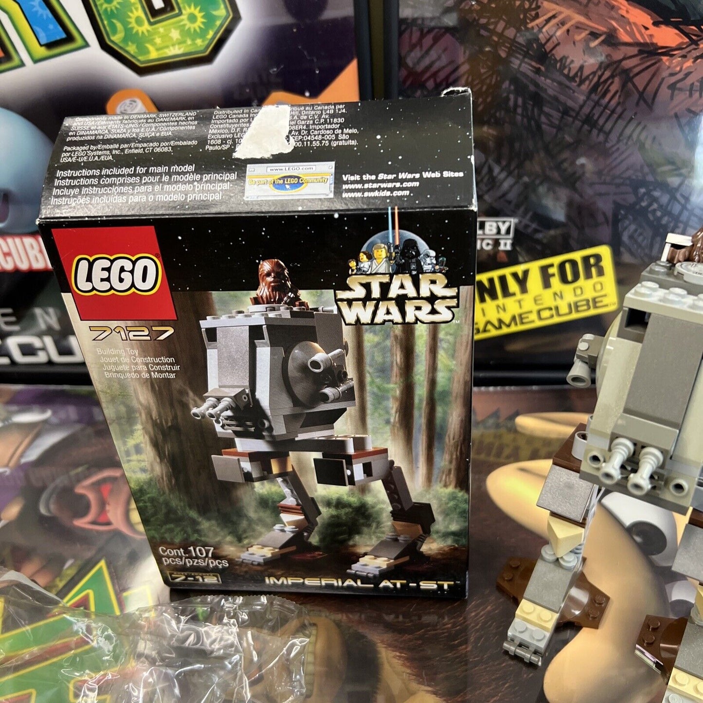LEGO Star Wars: Imperial AT-ST (7127) WITH BOX MANUAL BAGS AND CHEWBACCA!
