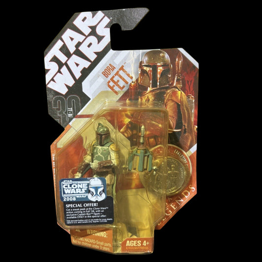 Hasbro Star Wars Saga Legends Boba Fett W/ COIN Galatic Hunt Action Figure 3.75
