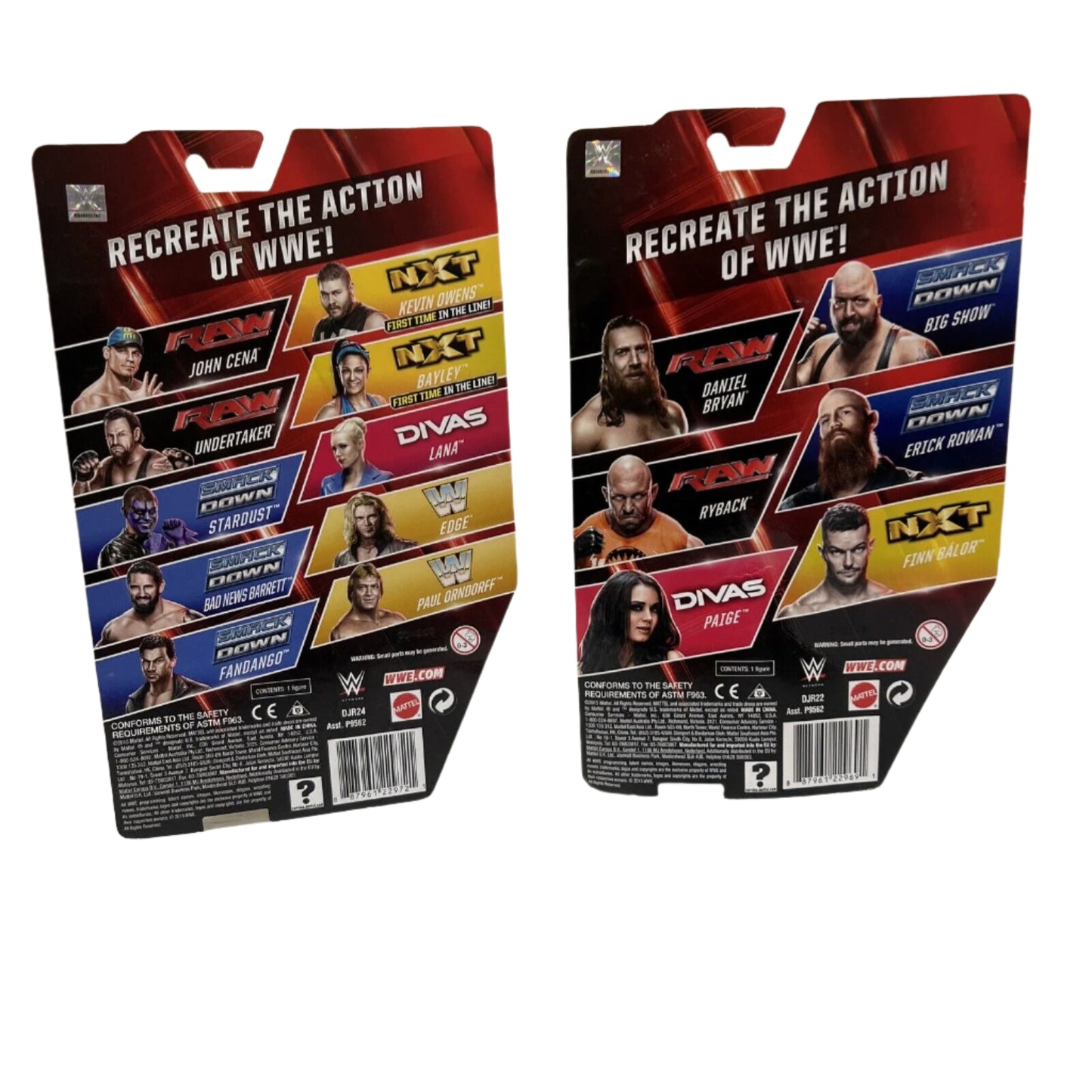 MATTEL WWE NXT KEVIN OWENS KO + FINN BALOR W/ RED BOOTS  2015 ACTION FIGURE