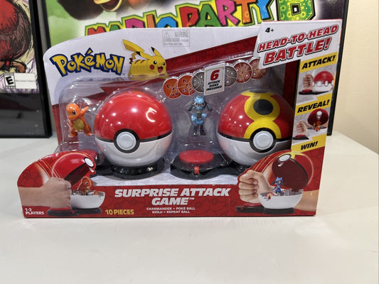 Pokemon Surprise Attack Game with CHARMAND & RIOLU & POKE BALL & REPEAT BALL