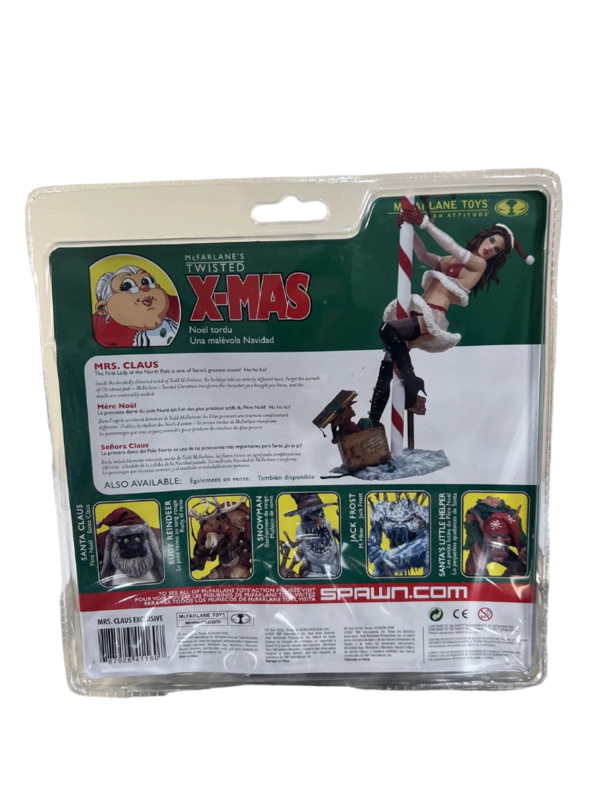 2007 Mcfarlane's Twisted X-Mas Mrs. Claus Blonde Variant Sealed NIP