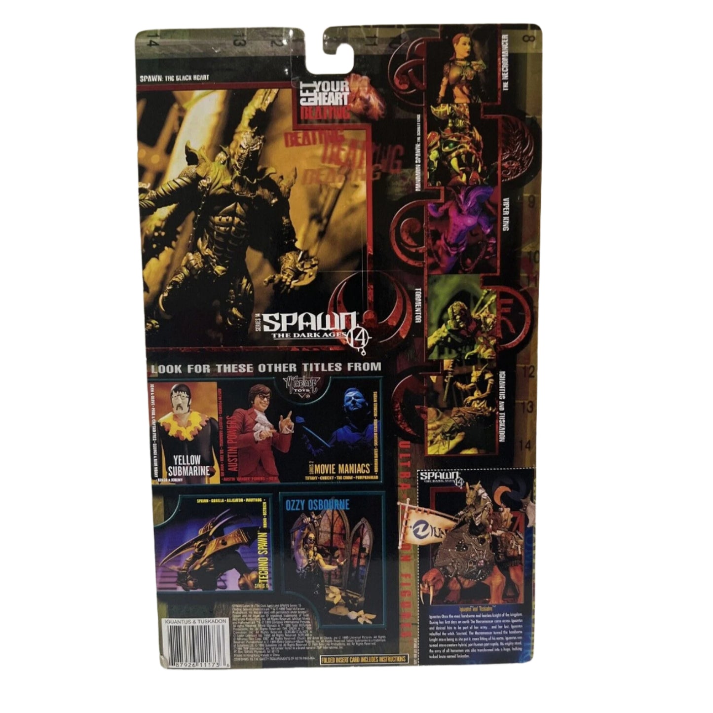 Spawn Dark Ages Series 14 Iguantus & Tuskadon Action Figures 1999 McFarlane Toys
