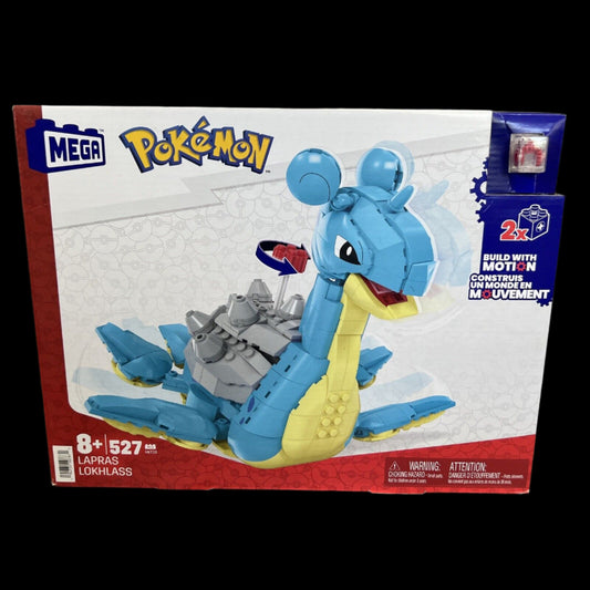 MEGA Pokemon Lapras Building Toy Kit with Action Figure - 527pcs New