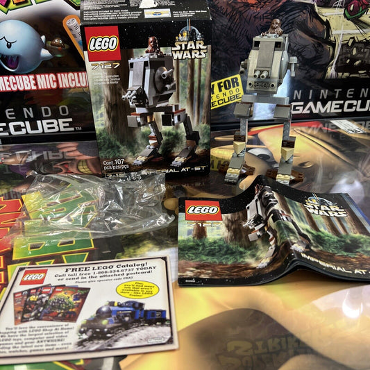 LEGO Star Wars: Imperial AT-ST (7127) WITH BOX MANUAL BAGS AND CHEWBACCA!