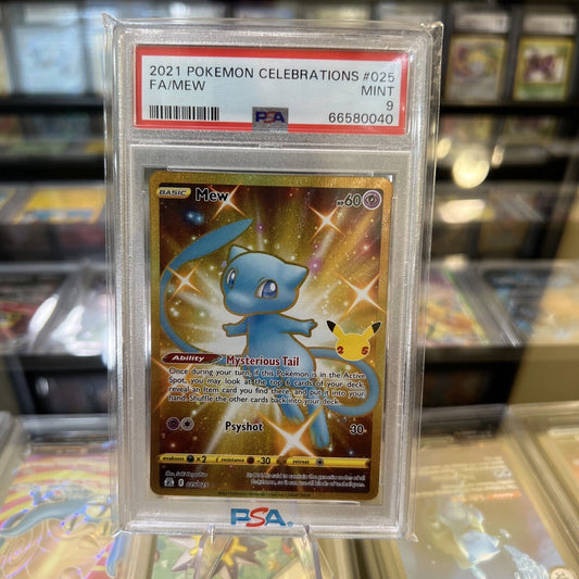 PSA 9 2021 Pokemon Celebrations Full Art Mew #25 MINT Ultra Rare
