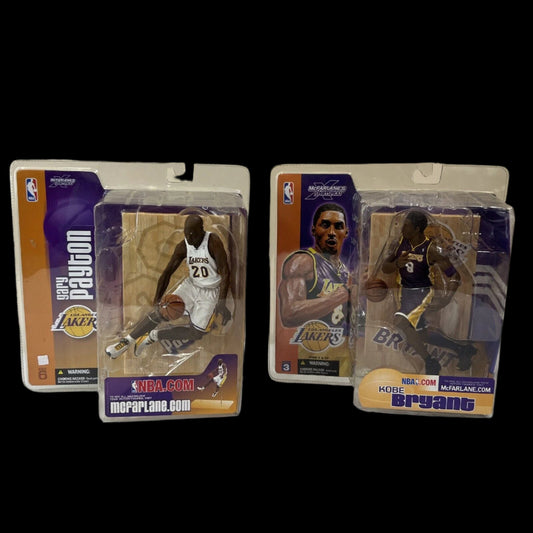 2003 Mcfarlane Series #3 KOBE BRYANT Purple Jersey LAKERS Rare2003 Mcfarlane Series + GARY PAYTON NEW