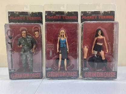 3 NECA Grindhouse Planet Terror Tarantino Rose McGowan Cherry Dakota 2007 Figure