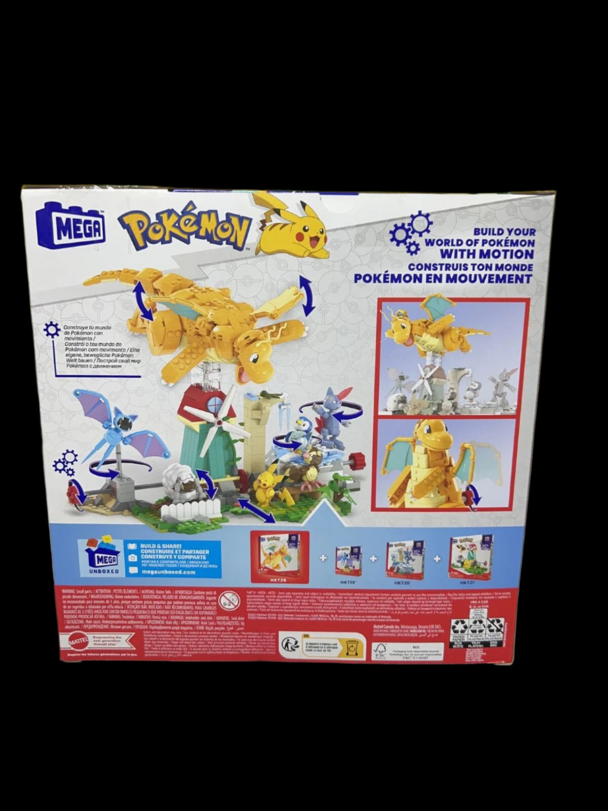 Mega Bloks Dragonite Pokemon Construx New In Box 387 Pieces HTK25