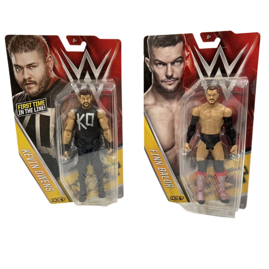 MATTEL WWE NXT KEVIN OWENS KO + FINN BALOR W/ RED BOOTS  2015 ACTION FIGURE