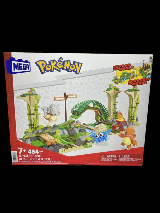 MEGA Pokemon Building Toy Kit, Jungle Ruins with 3 Action Figures  464 Pieces