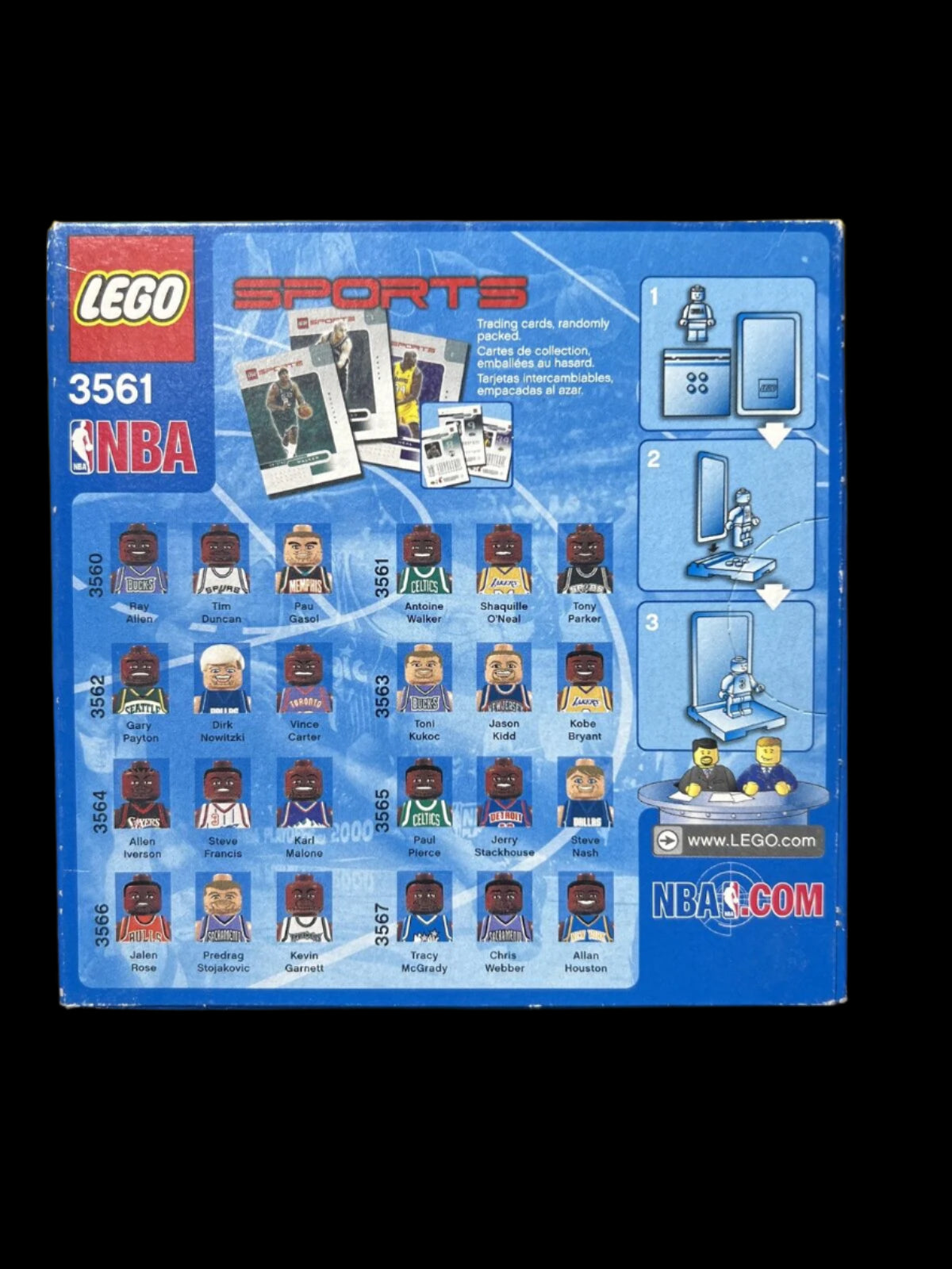 LEGO Sports: NBA Collectors #2 (3561) Shaquile O’Neal Antoine Walker Tony Parker